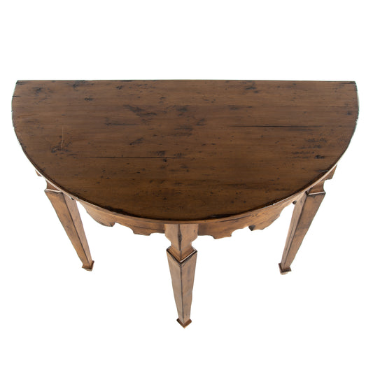 Woodland Furniture Rustic Demilune Console Table