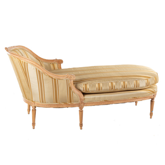 Louis XVI Style Upholstered Chaise Lounge