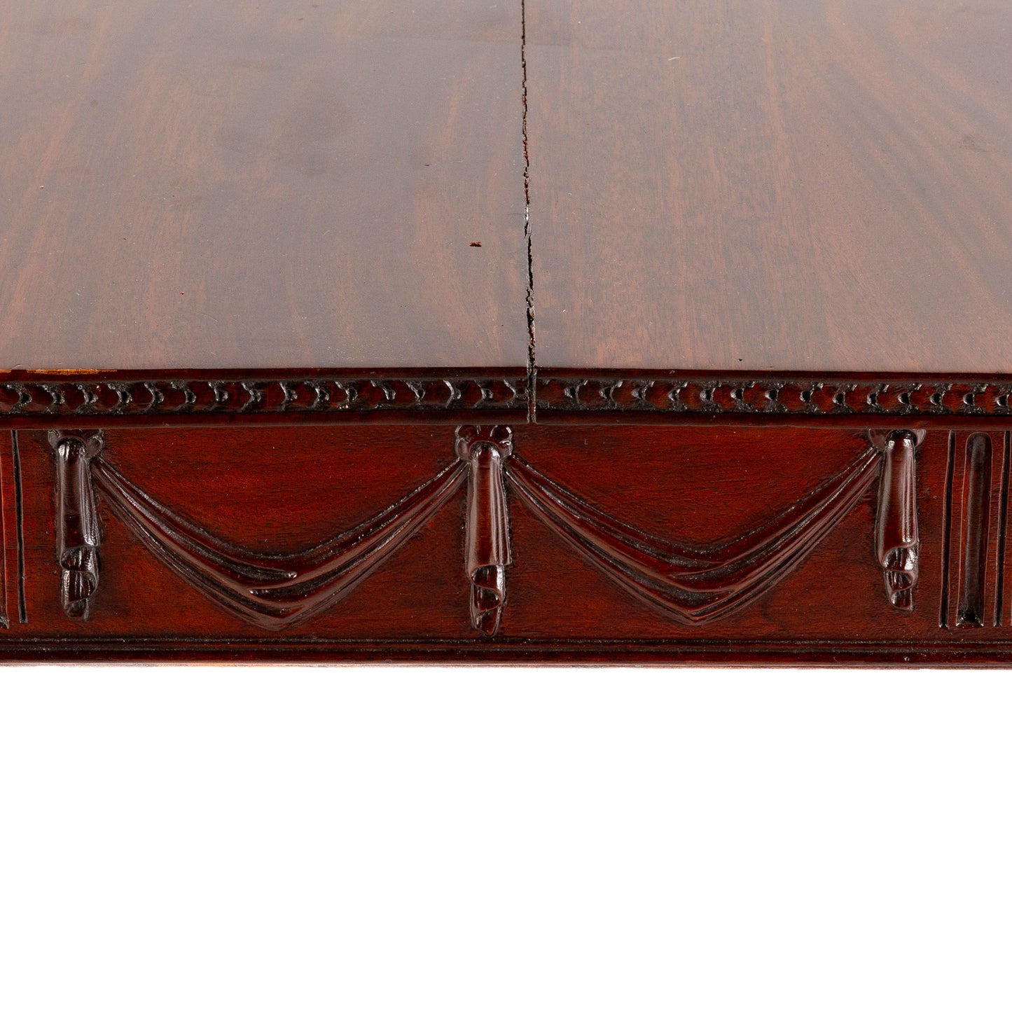 Hepplewhite Style Three Part Mahogany Dining Table