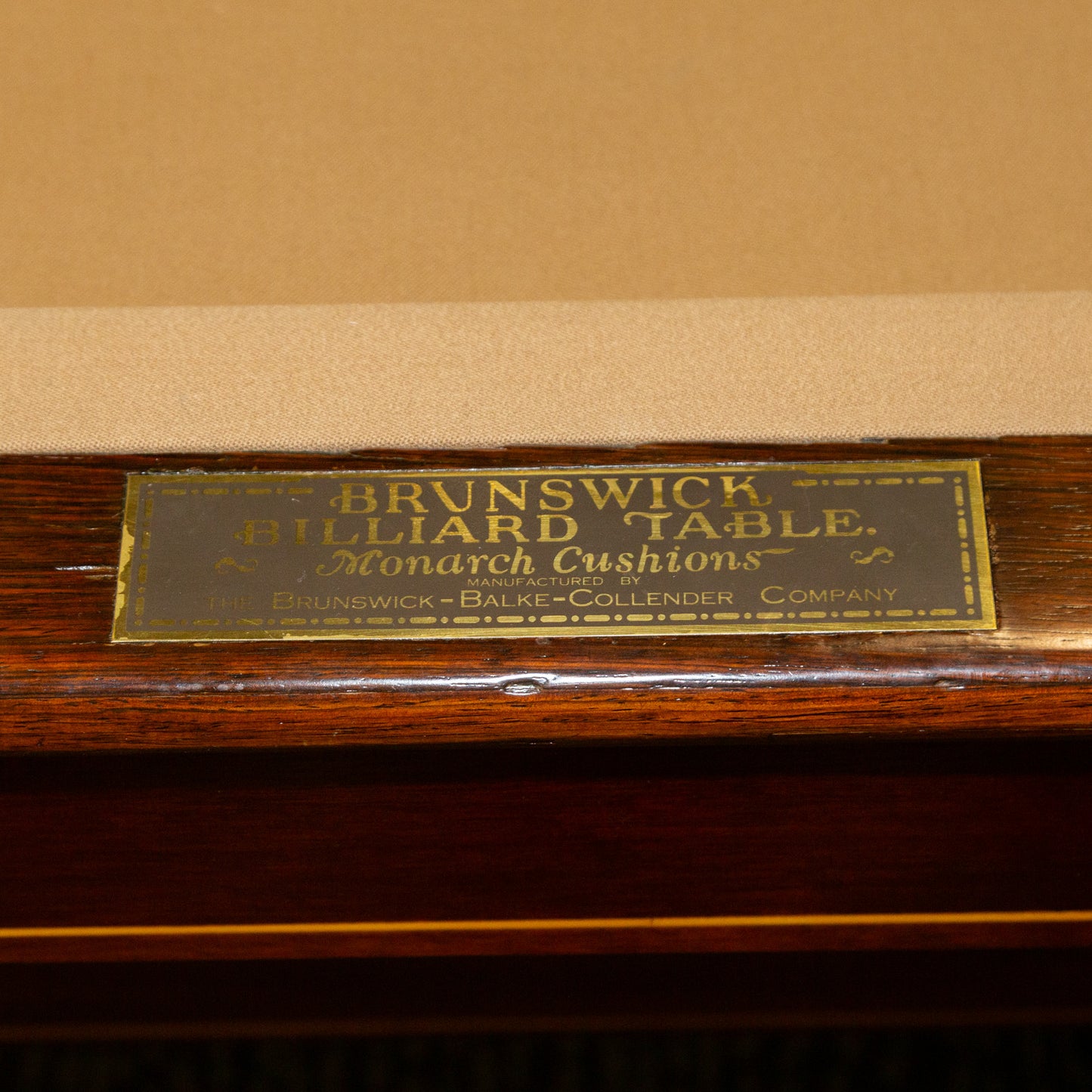 Brunswick Art Deco Mahogany Inlaid Billiard Table