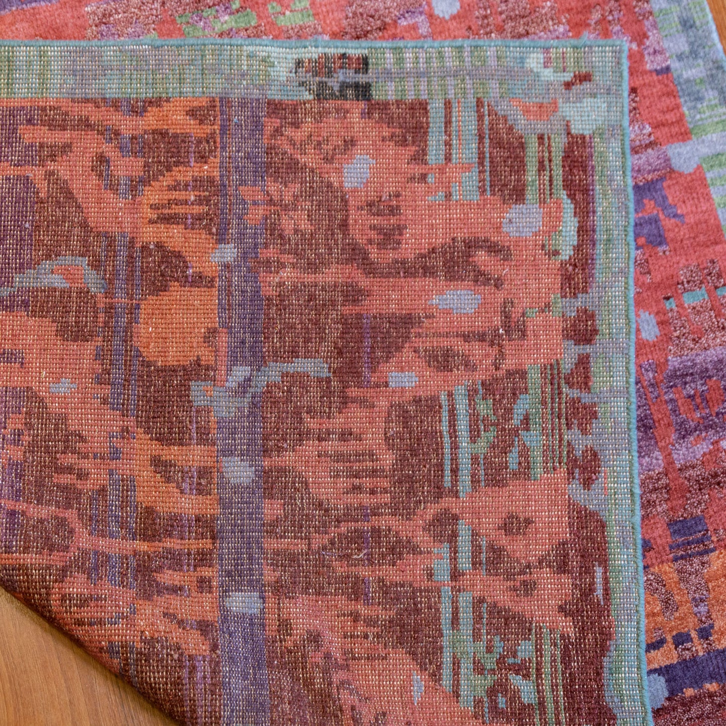 Contemporary Abstract Rug, India, 5.6 x 8