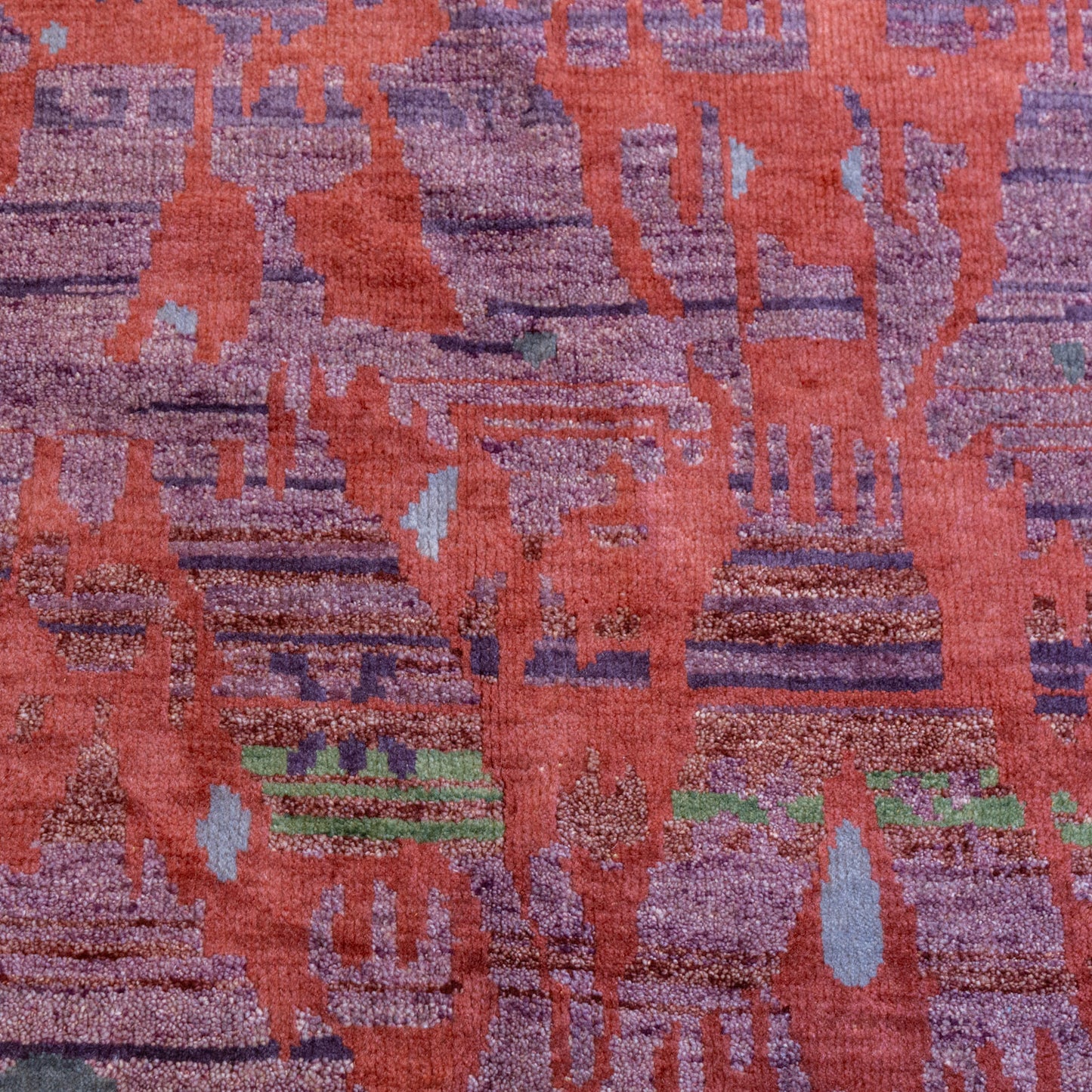 Contemporary Abstract Rug, India, 5.6 x 8