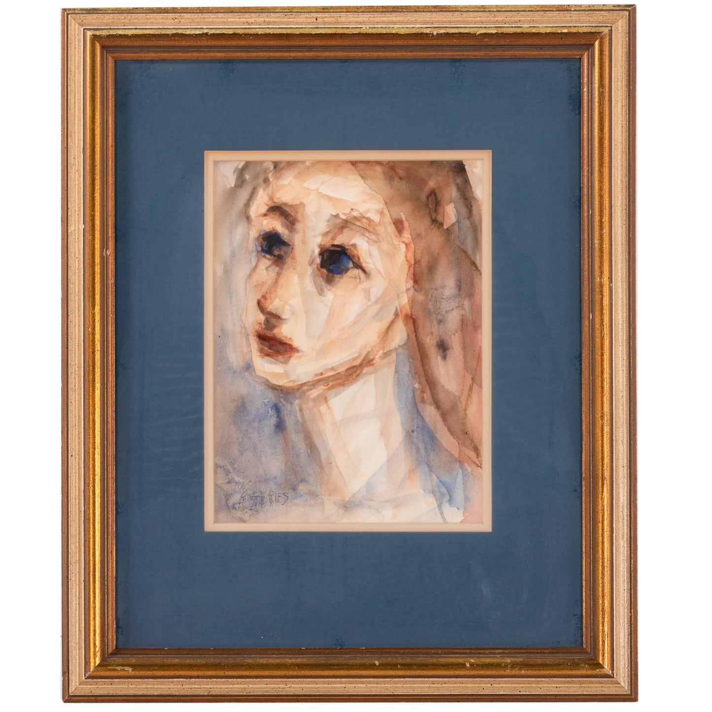 Helen Ries. Portrait of a Woman, watercolor