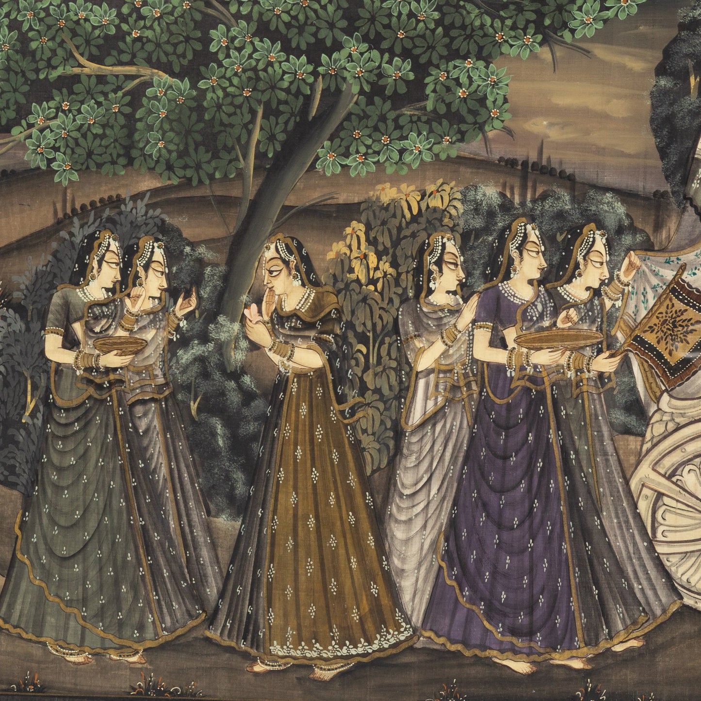 Mughal School. Procession Scene, gouache