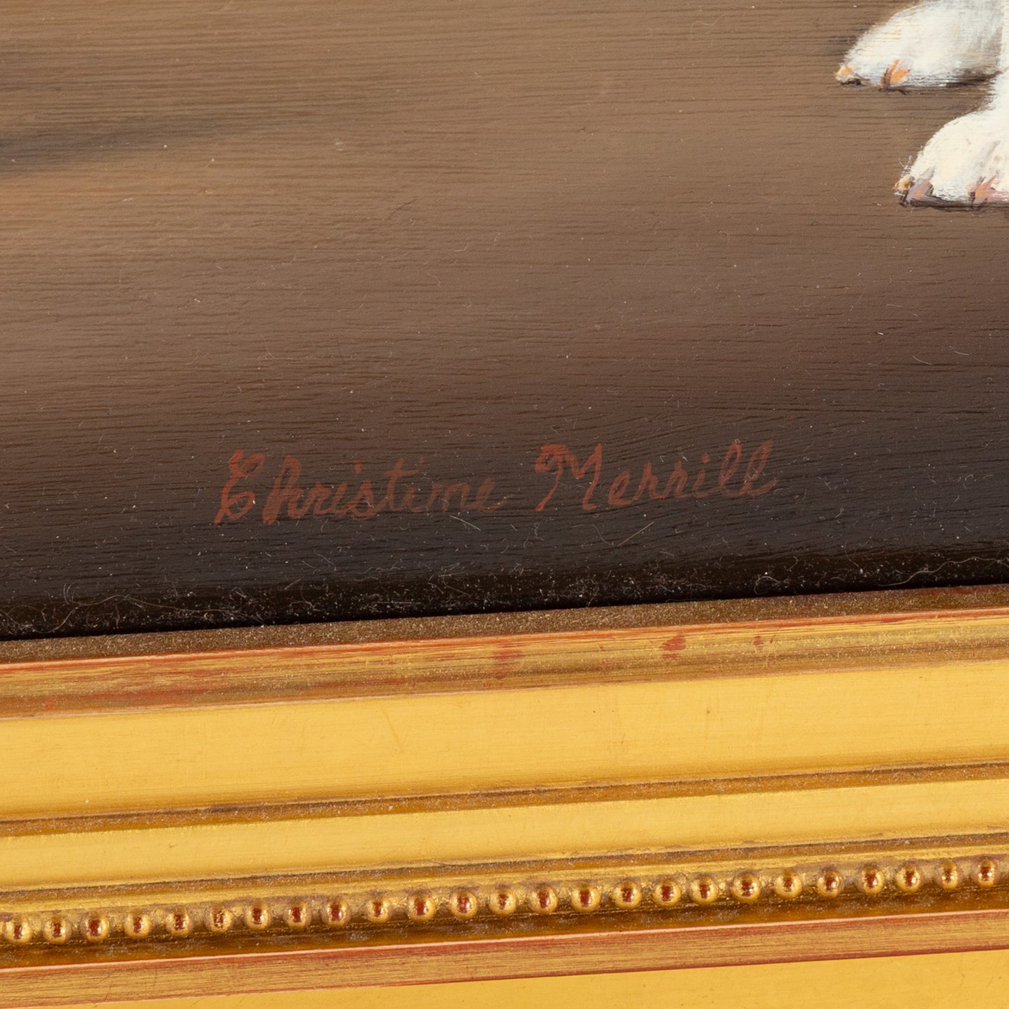 Christine Merrill. "Parson Russell Terriers and One Jack Daniel," oil