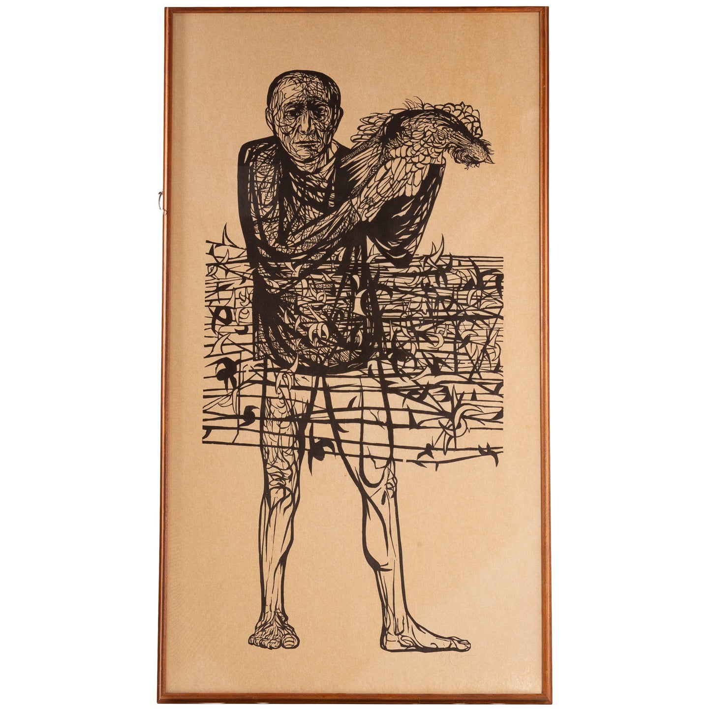 Leonard Baskin. "Man of Peace," woodcut