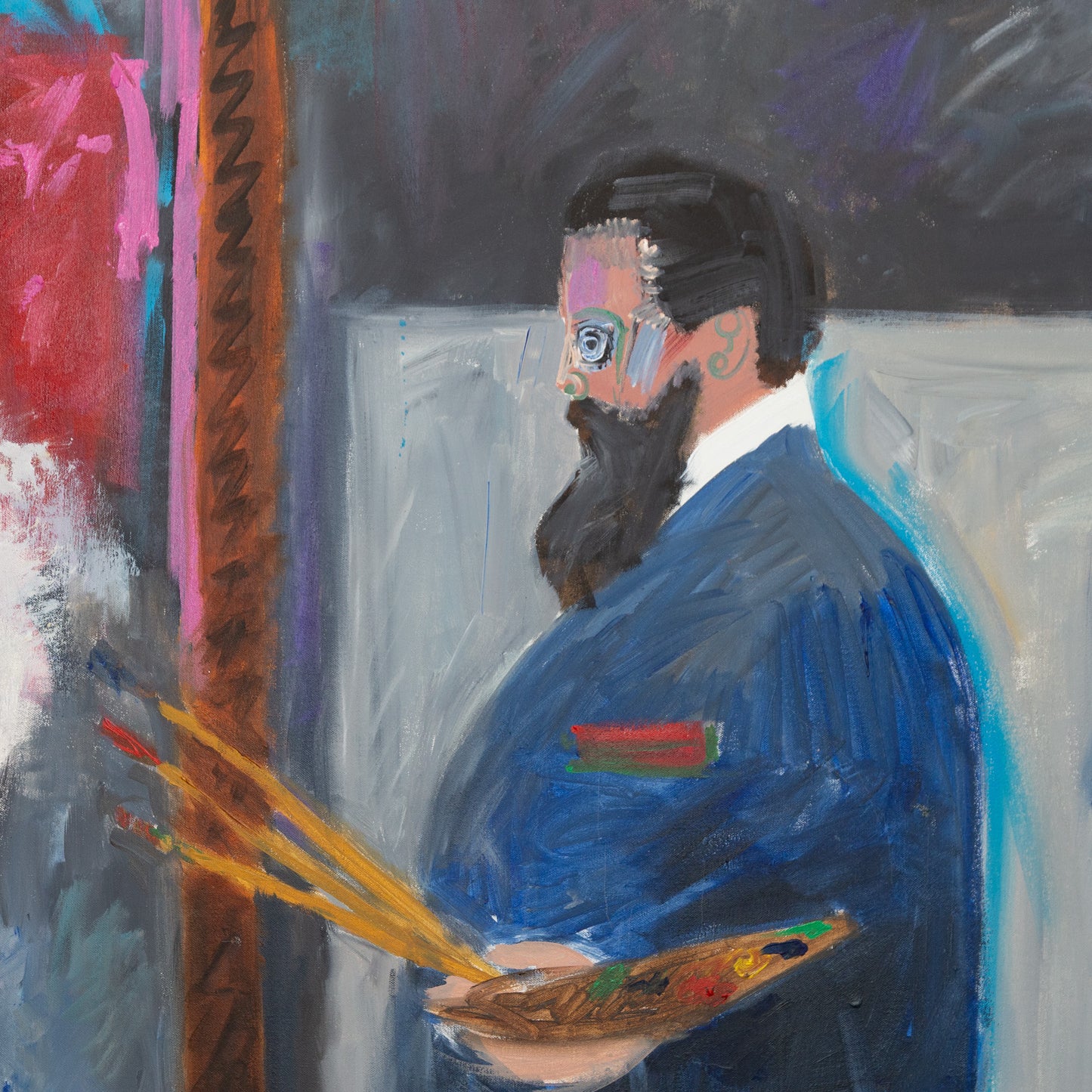 Sherry Wolf. "The Portrait," acrylic