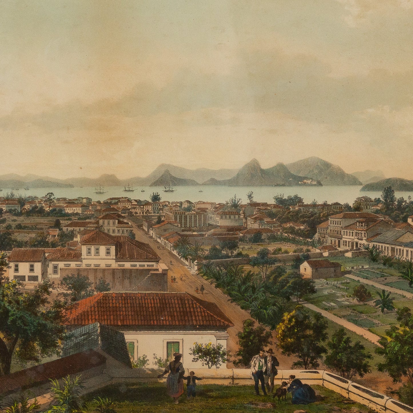 Eugene Ciceri. "Rio de Janeiro," color lithograph