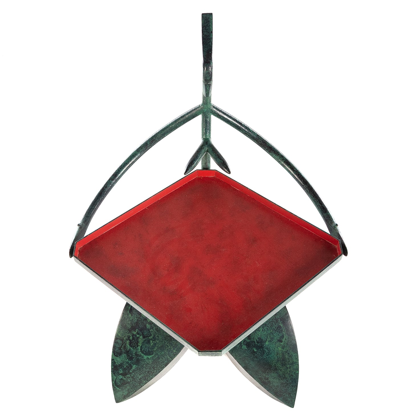 Yves Pagart. Green Sculptural Table, mixed metal