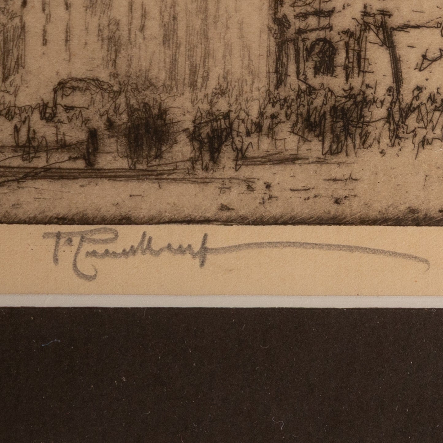 Joseph Pennell. "The Woolworth Building," etching