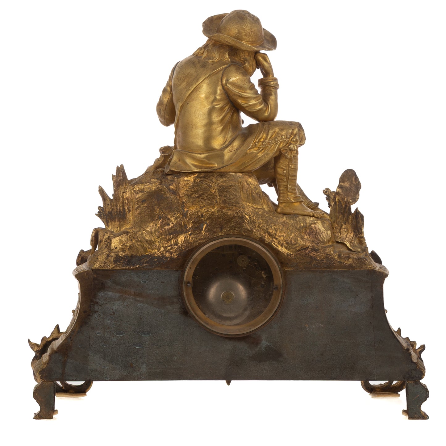 A French Gilt Bronze Figural Mantel Clock