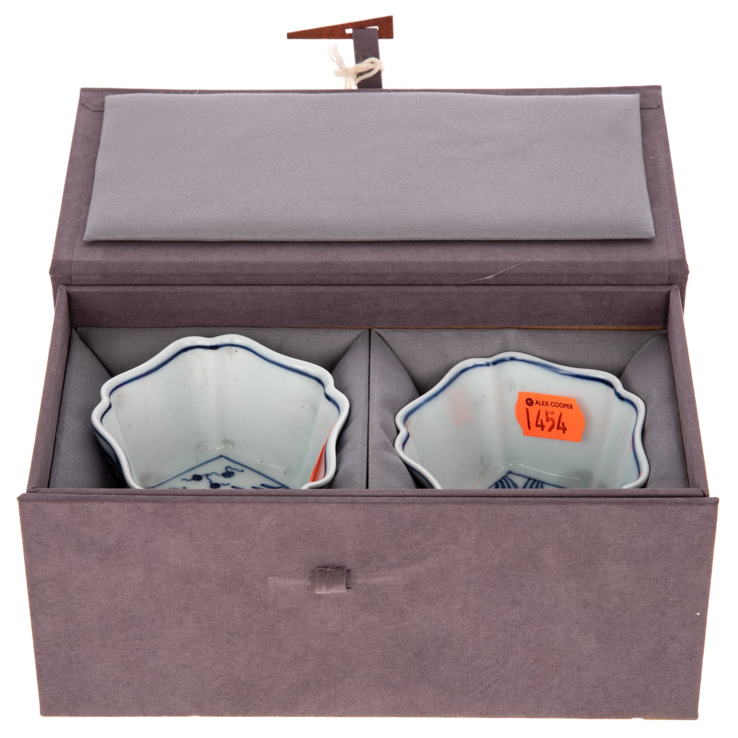 A Pair of Chinese Blue & White Porcelain Tea Bowls