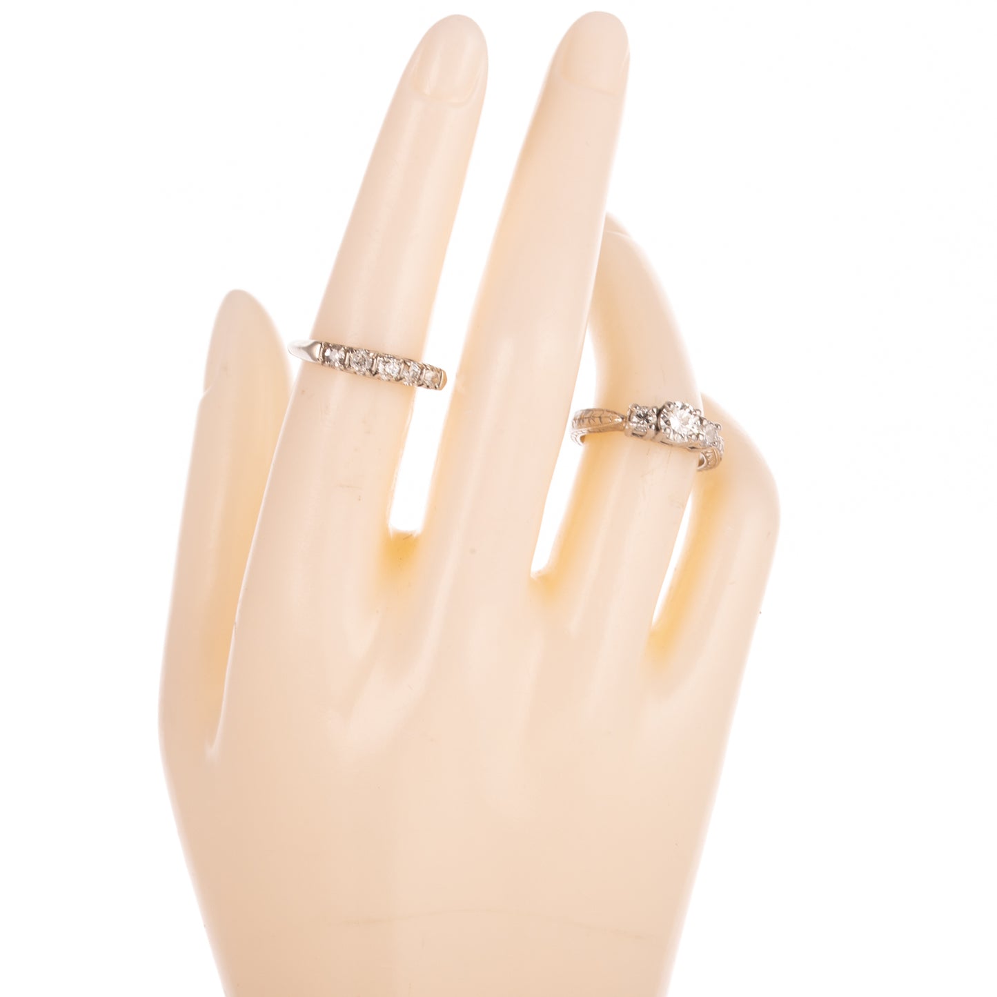 A Diamond Wedding Set in Platinum & 14K