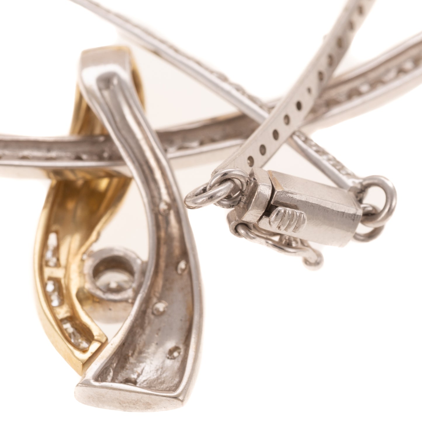 A Diamond Collar & Slide Pendant in 14K