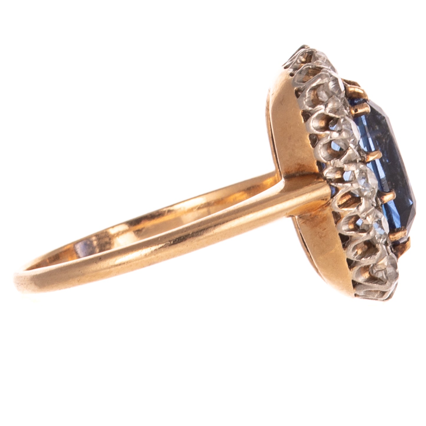 A Vintage Sapphire & Diamond Ring in 14K