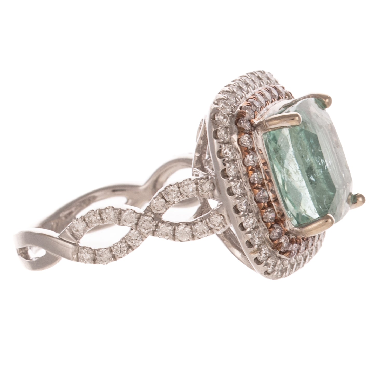 A 5.39 ct GIA Paraíba Tourmaline & Diamond Ring in 18K