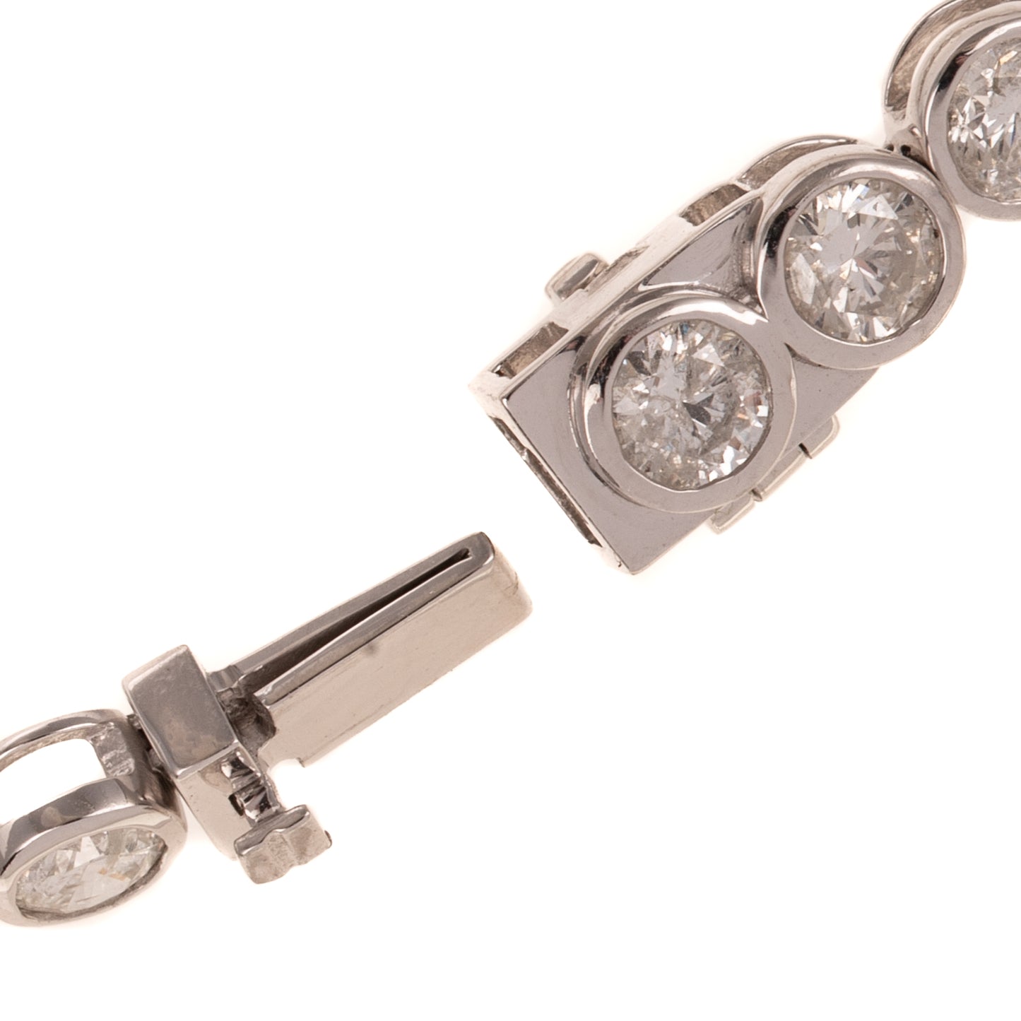 A 9.68 ctw Diamond Line Bracelet in Platinum