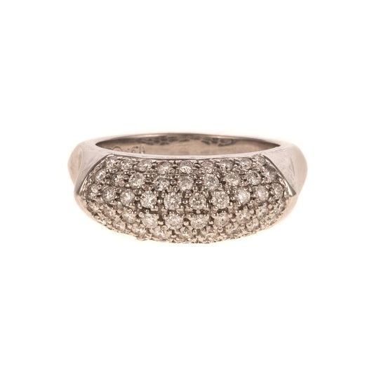 A Pave Diamond Dome Ring in 18K