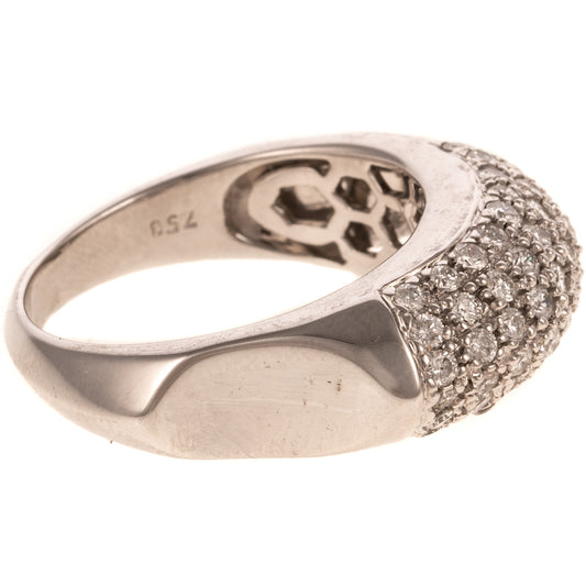 A Pave Diamond Dome Ring in 18K