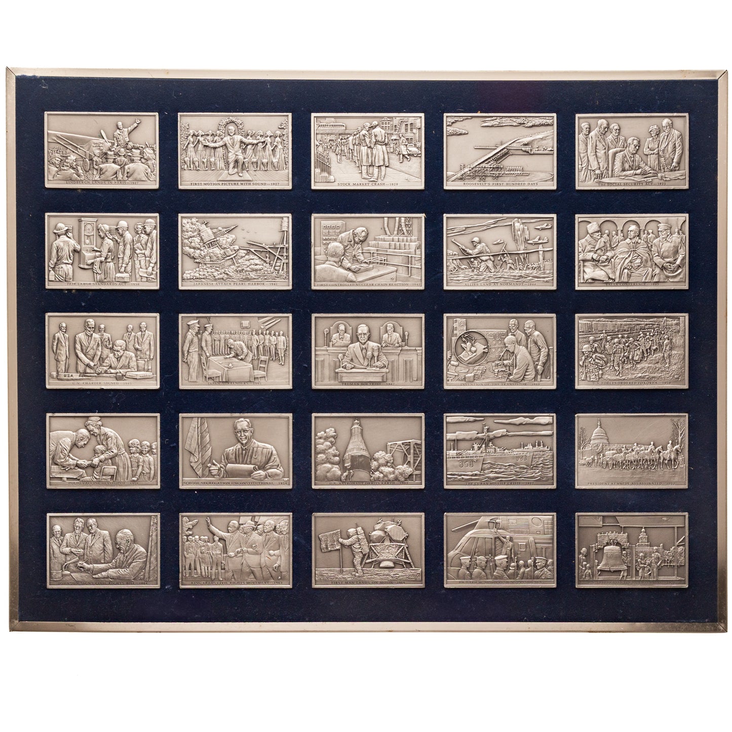 Franklin Mint's History of US in Pewter Ingots