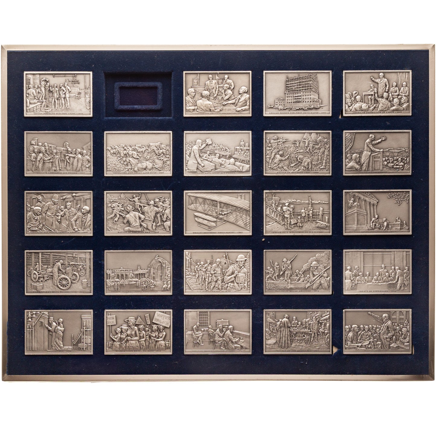 Franklin Mint's History of US in Pewter Ingots