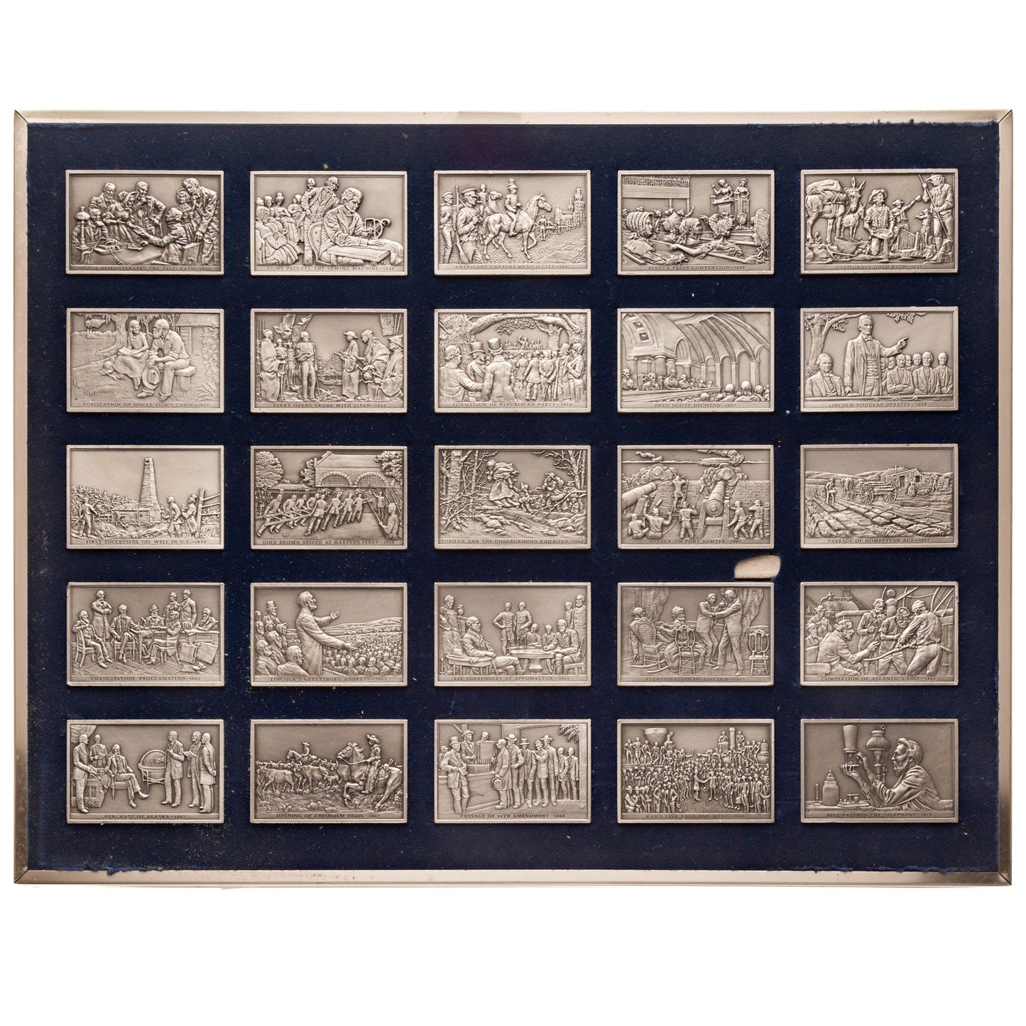 Franklin Mint's History of US in Pewter Ingots