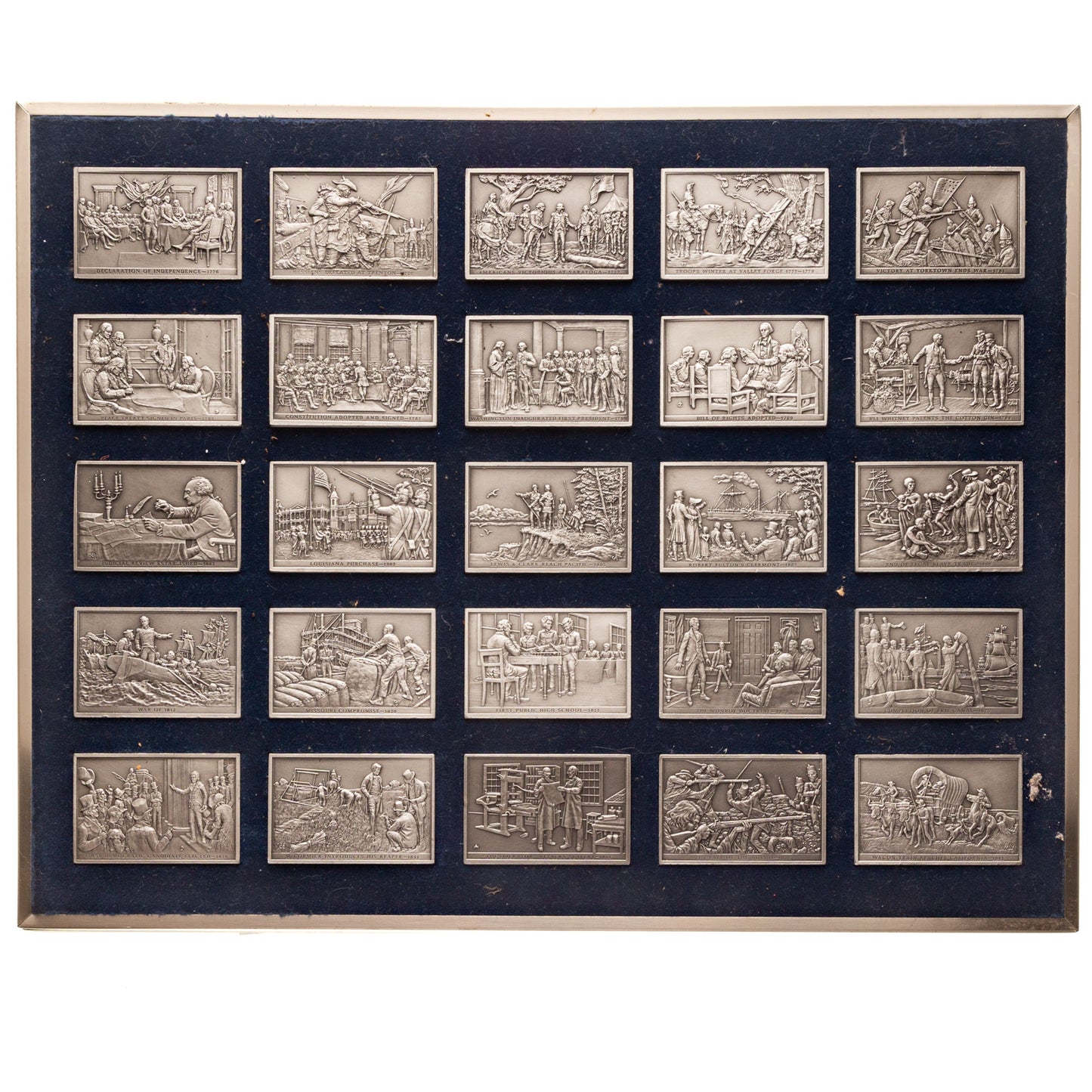 Franklin Mint's History of US in Pewter Ingots