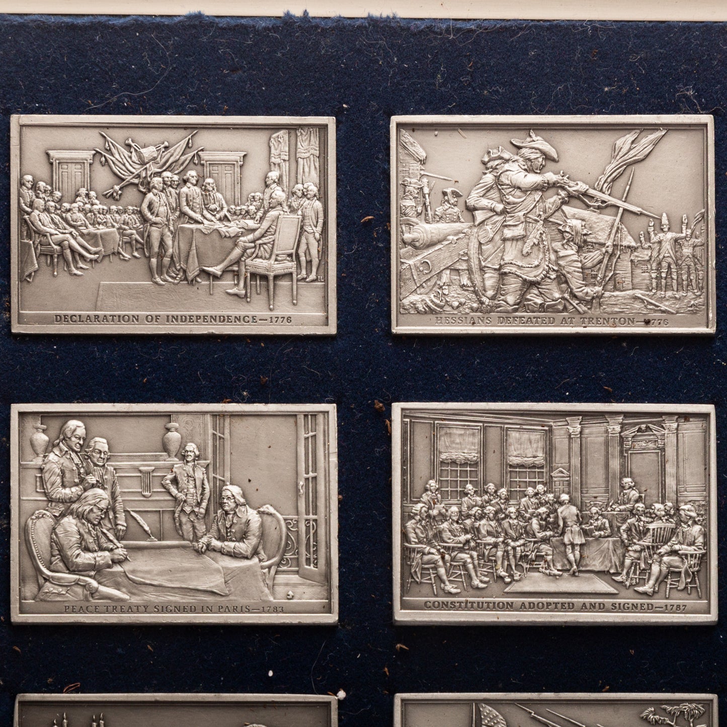 Franklin Mint's History of US in Pewter Ingots