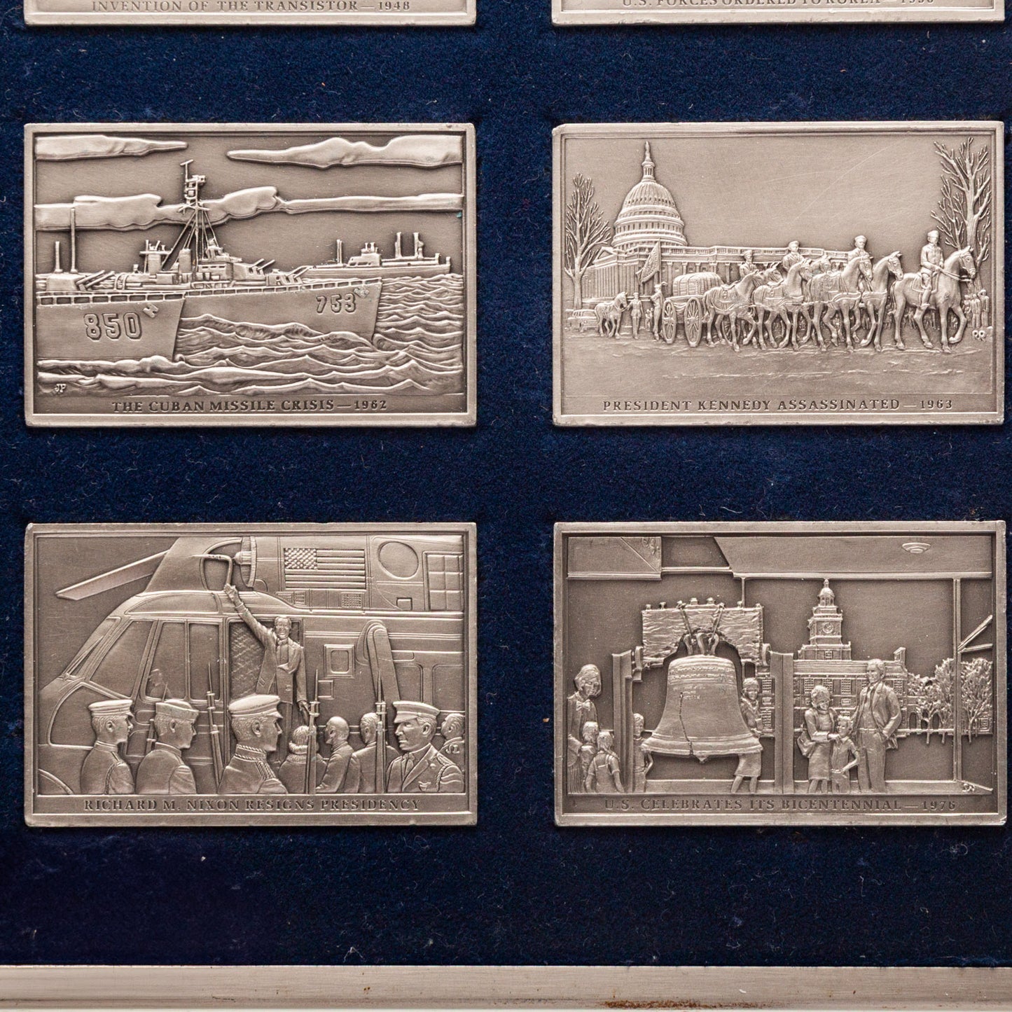 Franklin Mint's History of US in Pewter Ingots