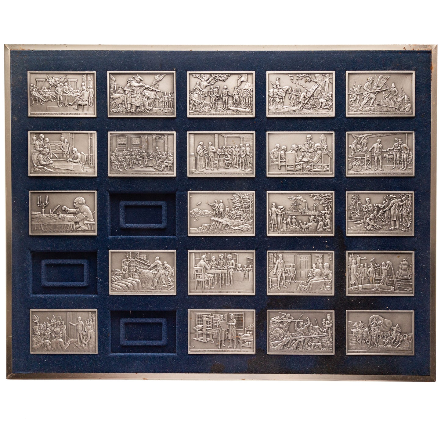 Franklin Mint's History of US in Pewter Ingots