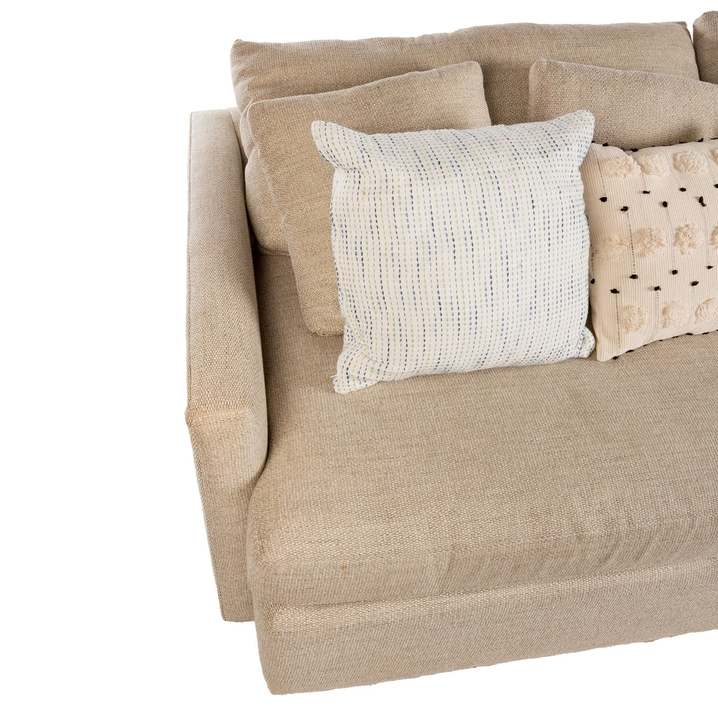 Crate & Barrel Upholstered Sofa & Ottoman