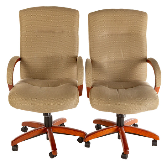 A Pair of HON Company Executive Swivel Desk Chairs