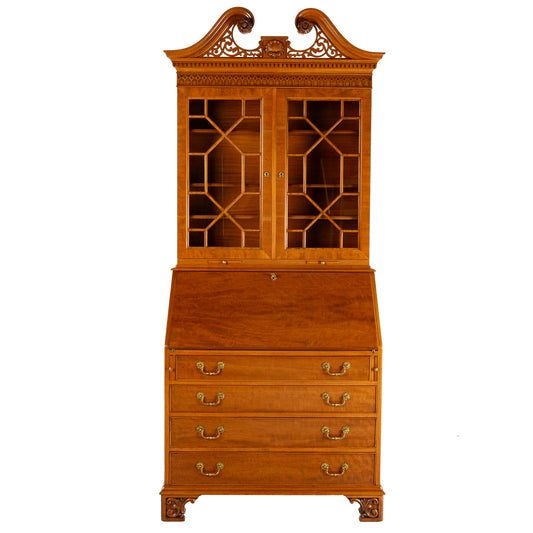 George III Style Mahogany Secretary Book Case