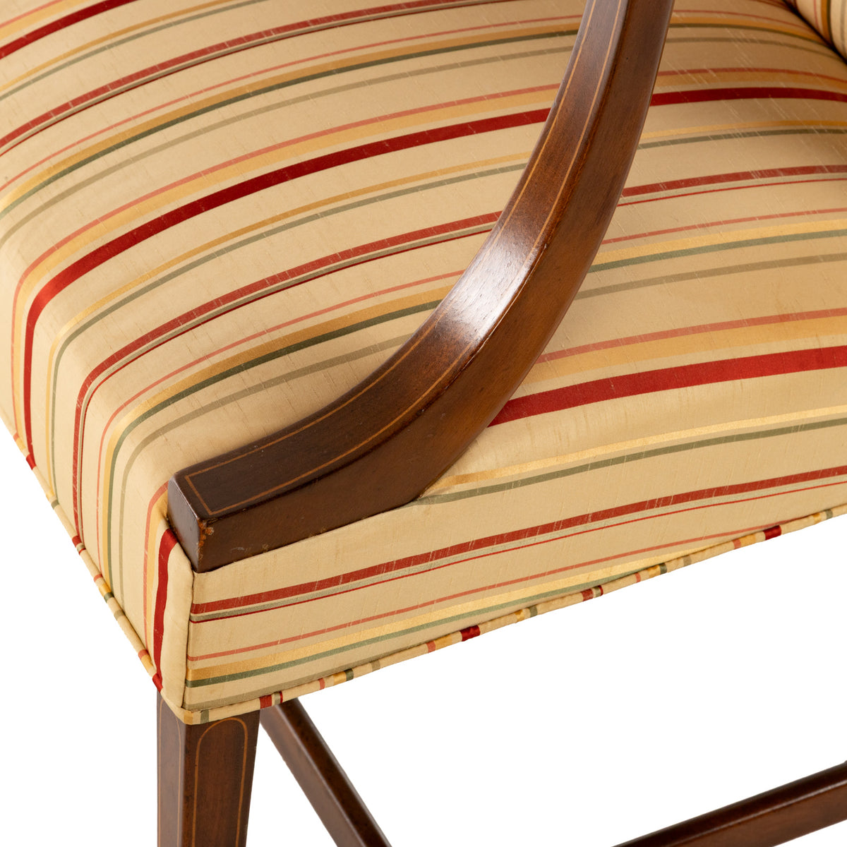 A Pair of Federal Style Mahogany Lolling Armchairs
