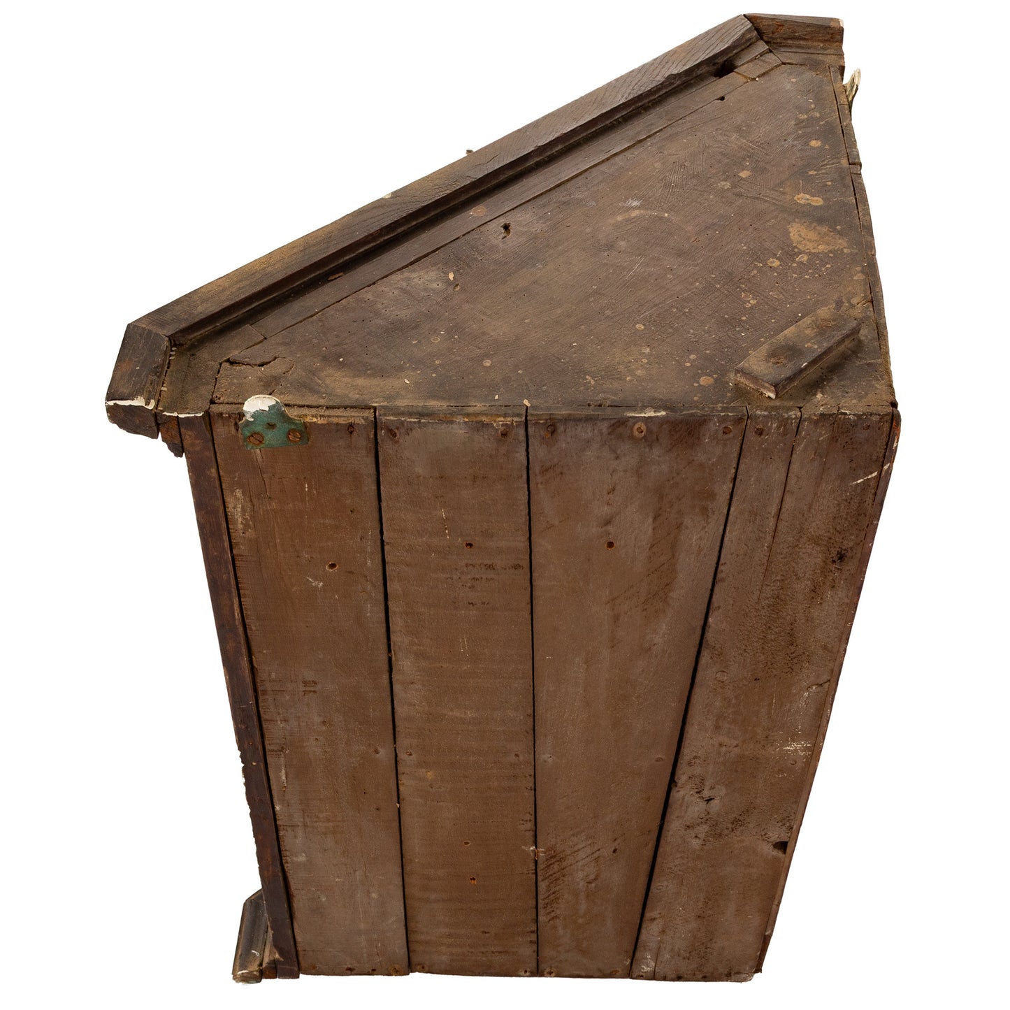 English Vernacular Carved Hanging Corner Cabinet