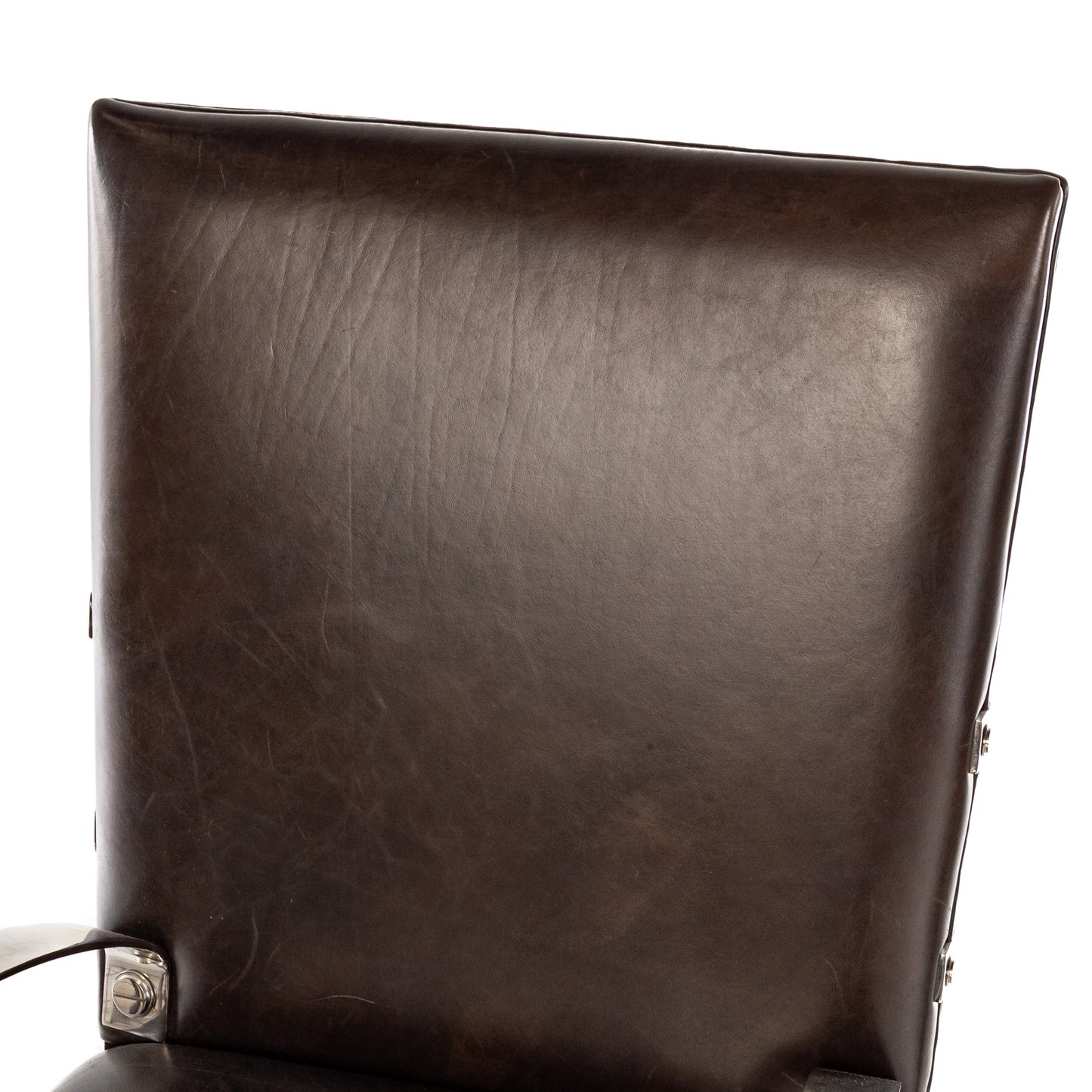Four Theodore Alexander Leather & Chrome Chairs