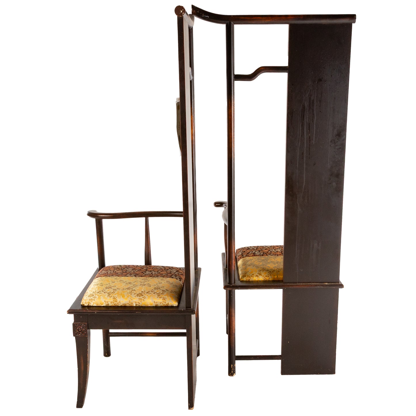 A Pair of Chinese Elmwood Highback Chairs