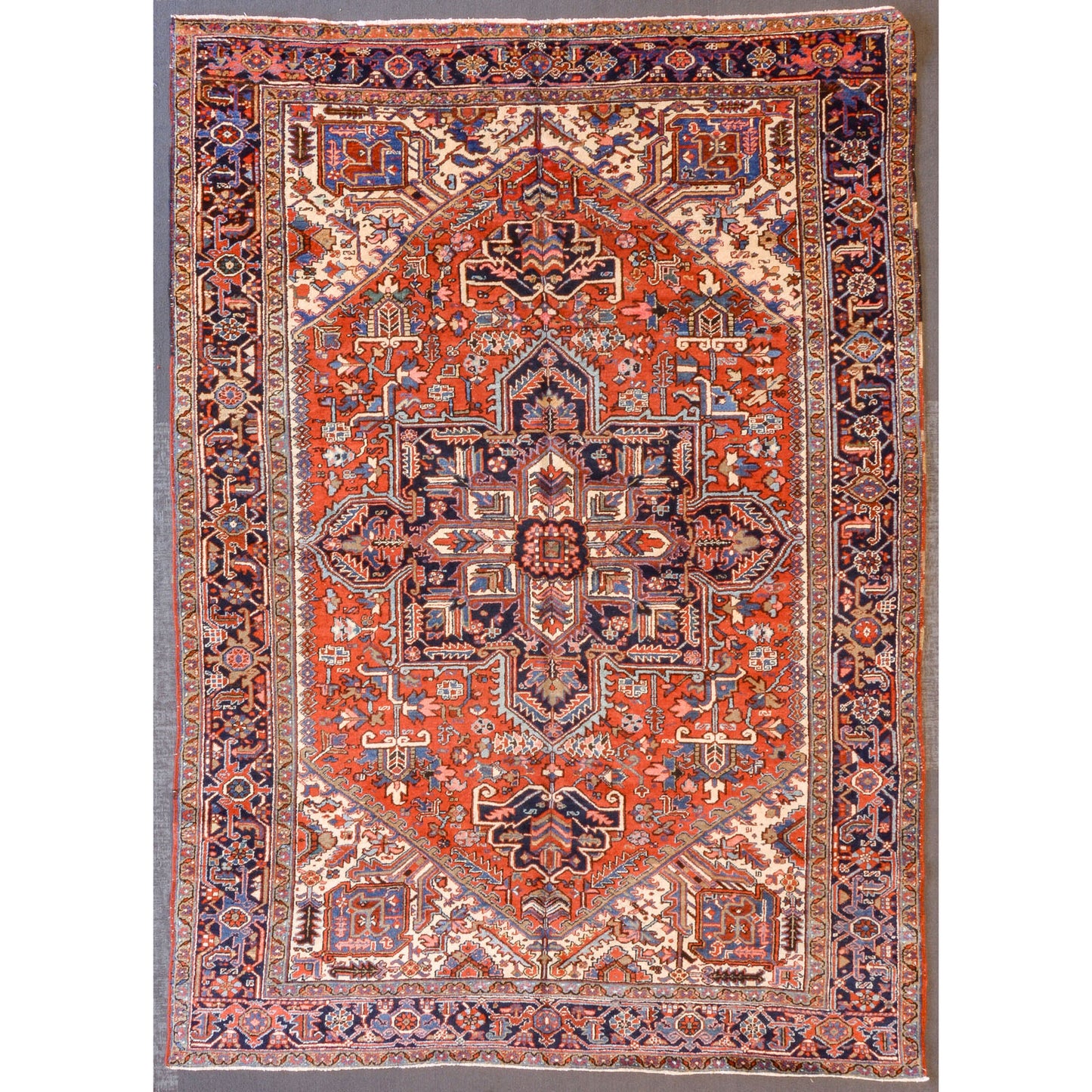 Semi-Antique Heriz Rug, Persia, 9 x 12.9