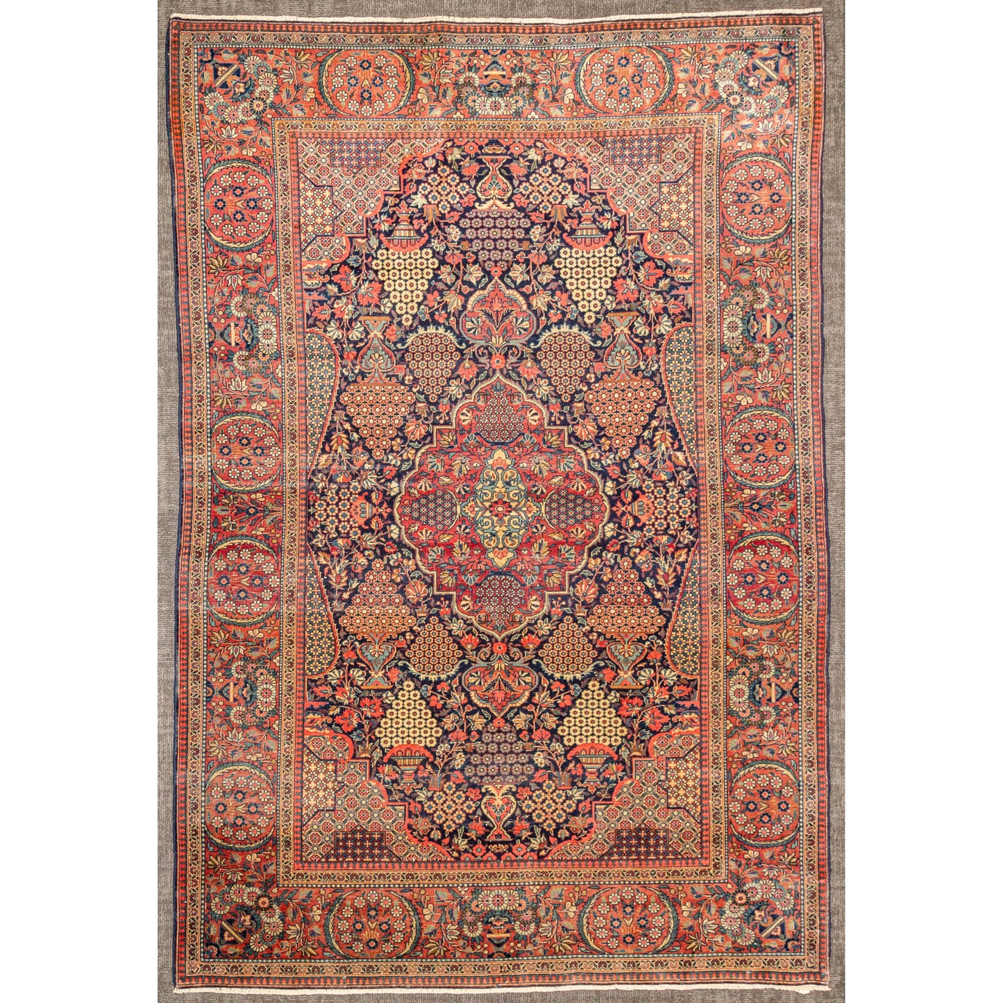 Antique Kashan Rug, Persia, 4.3 x 6.5