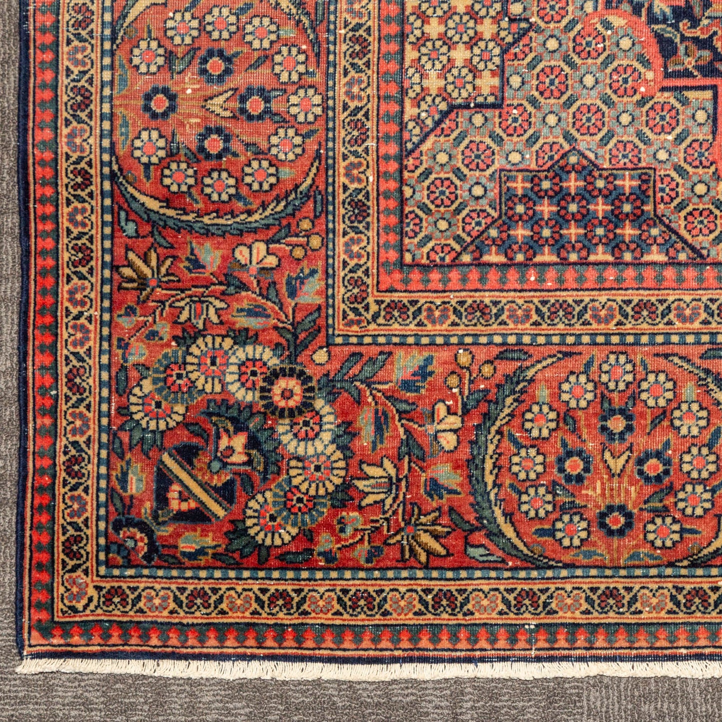 Antique Kashan Rug, Persia, 4.3 x 6.5