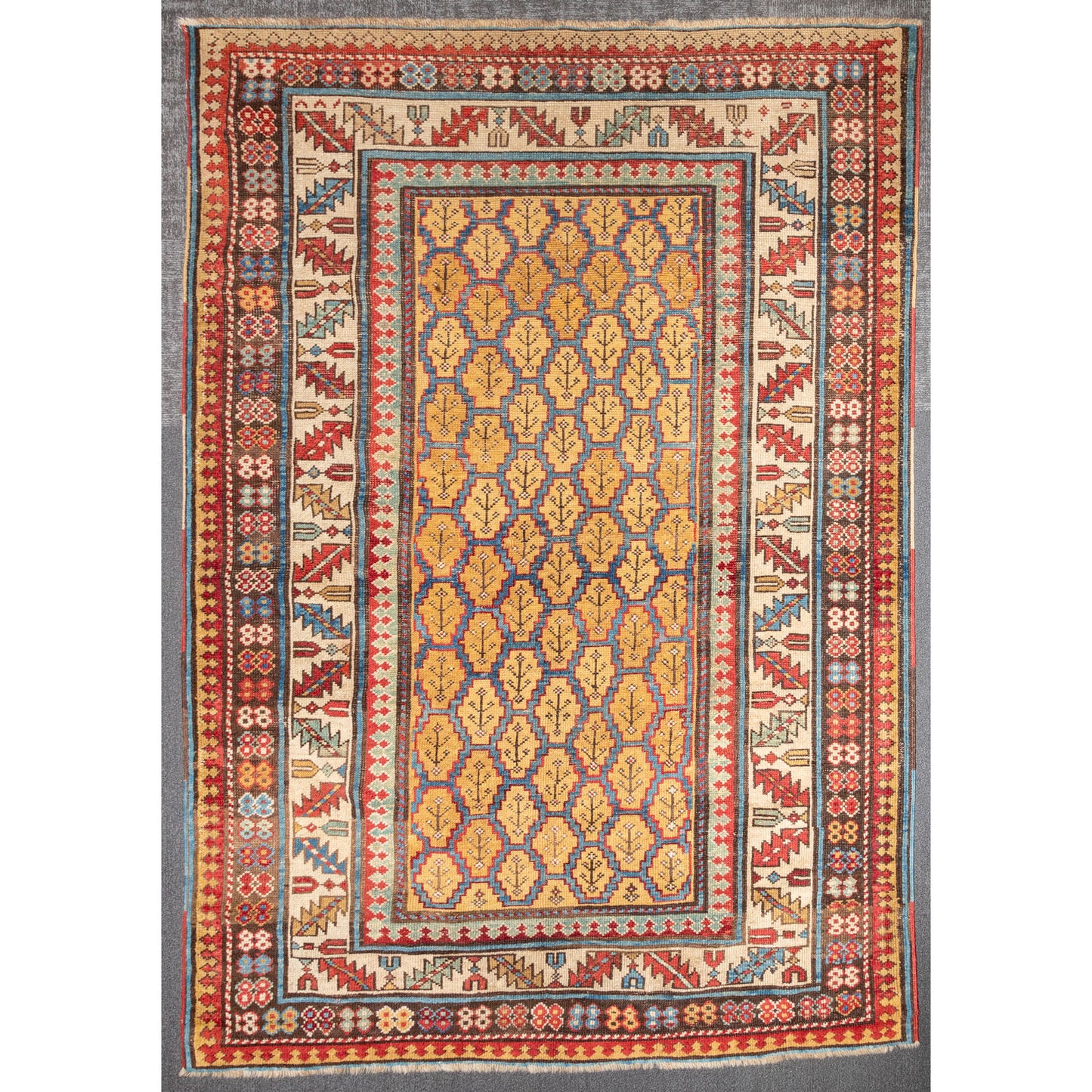 Antique Shirvan Rug, Caucasus, 4.4 x 6.1