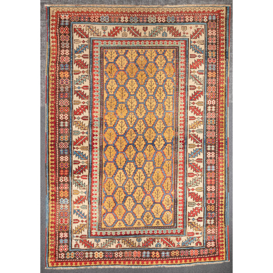 Antique Shirvan Rug, Caucasus, 4.4 x 6.1