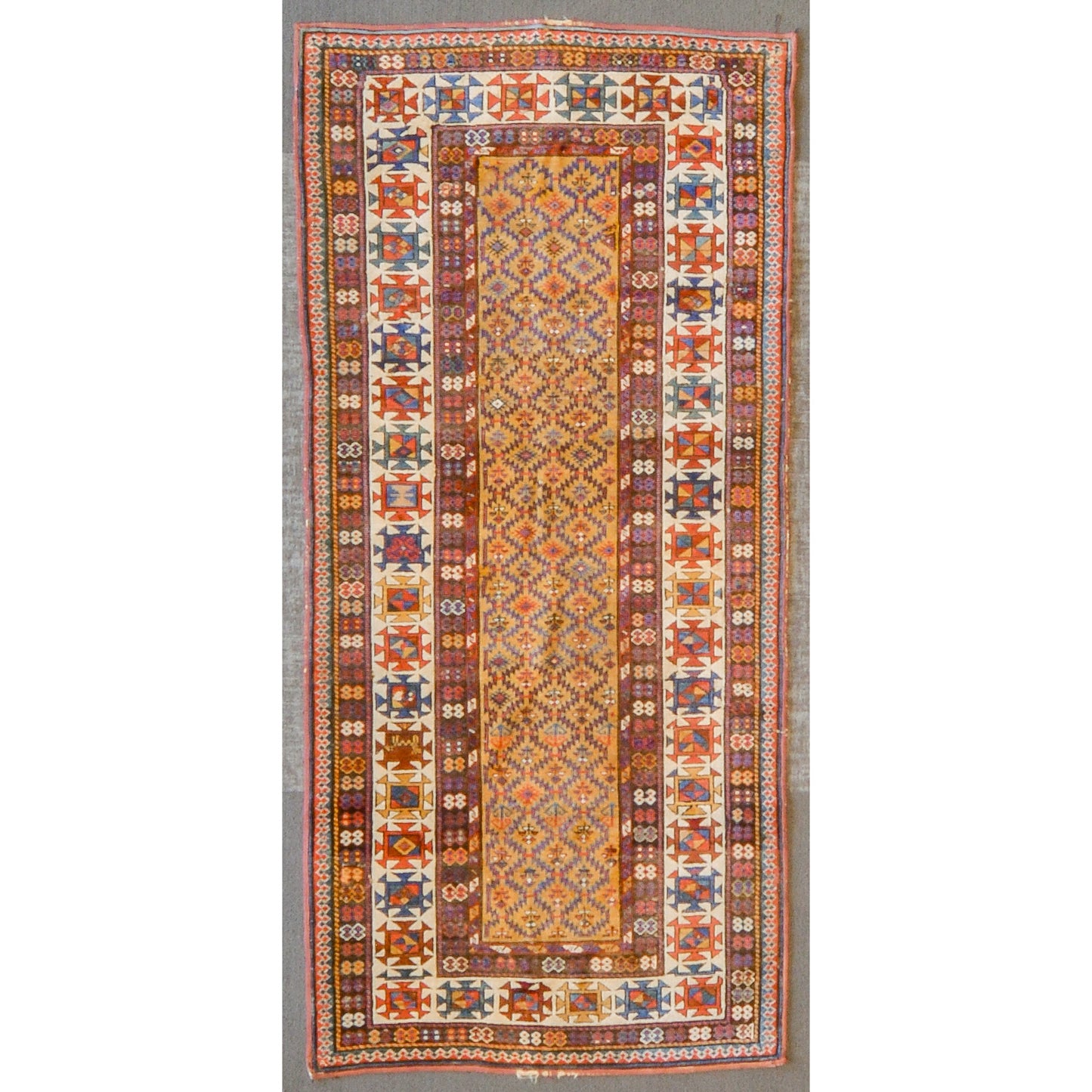 Antique Shirvan Rug, Caucasus, 3.5 x 7.5