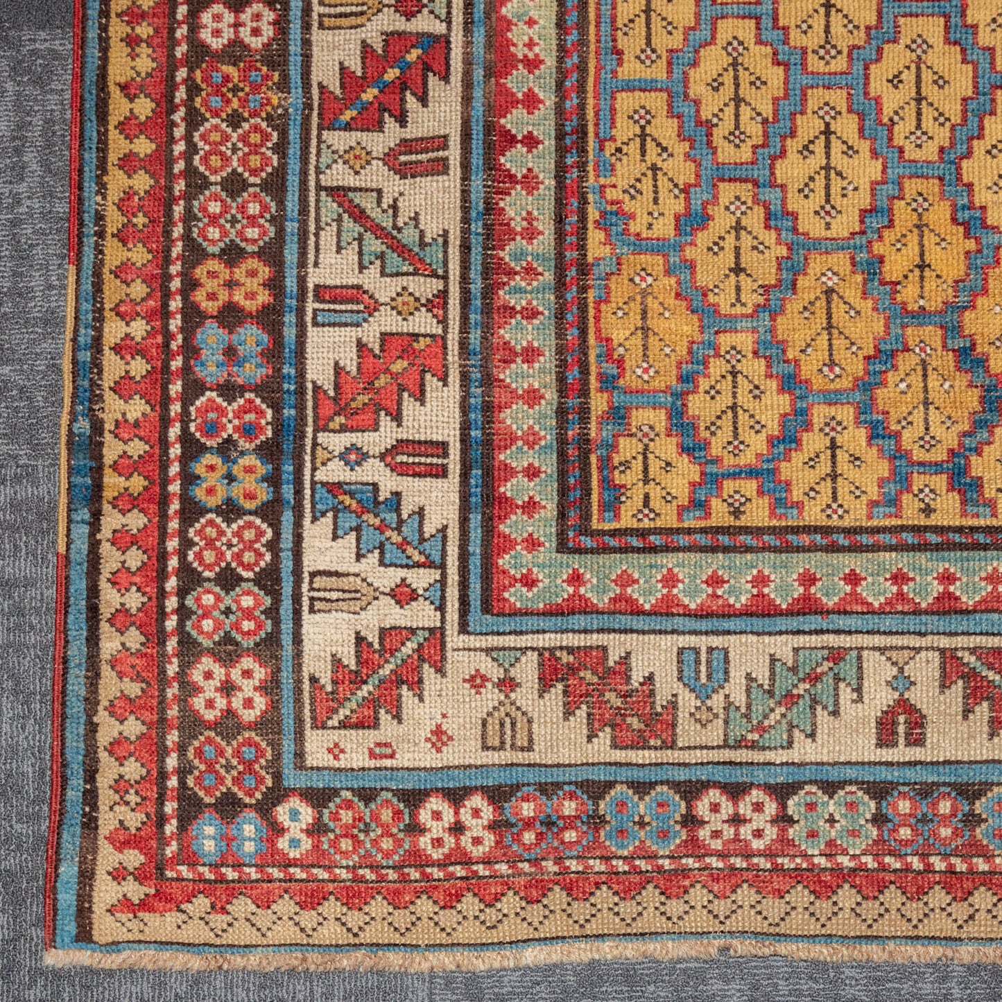 Antique Shirvan Rug, Caucasus, 4.4 x 6.1