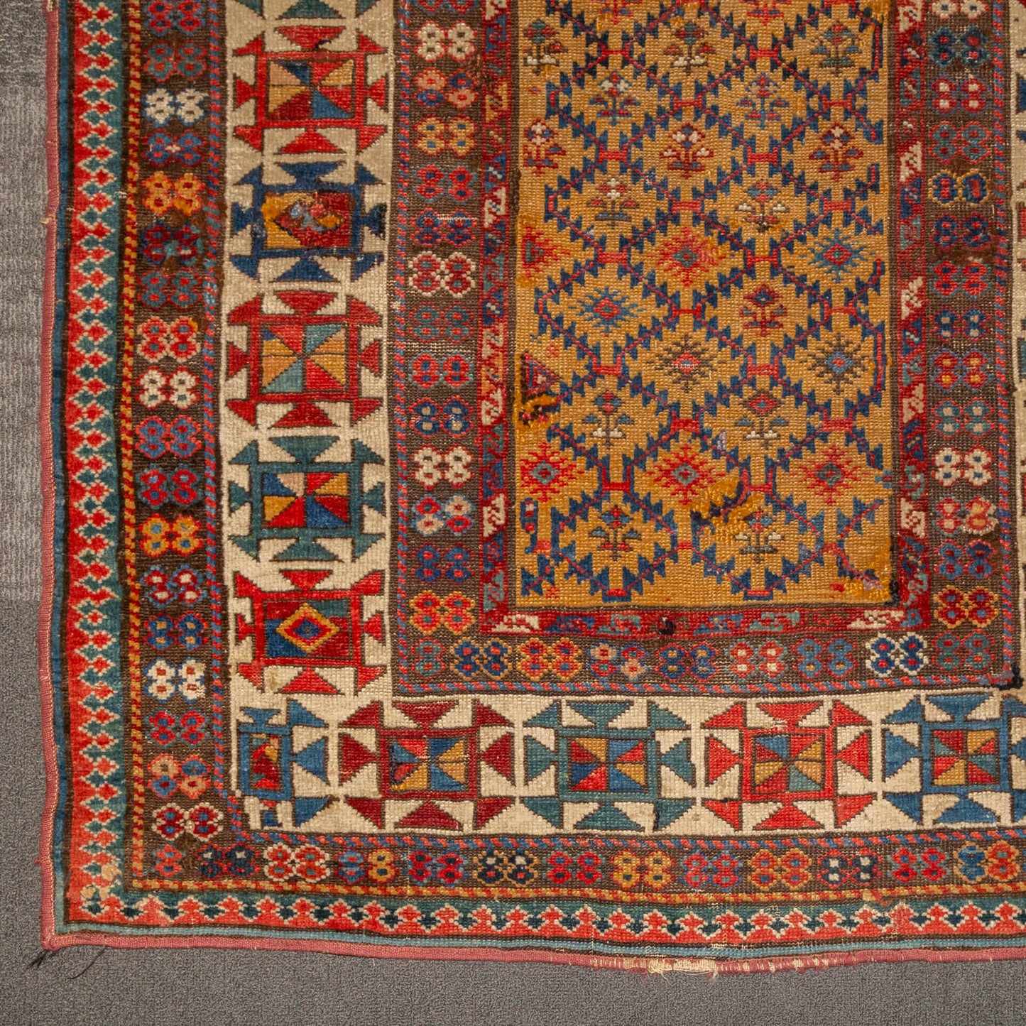 Antique Shirvan Rug, Caucasus, 3.5 x 7.5