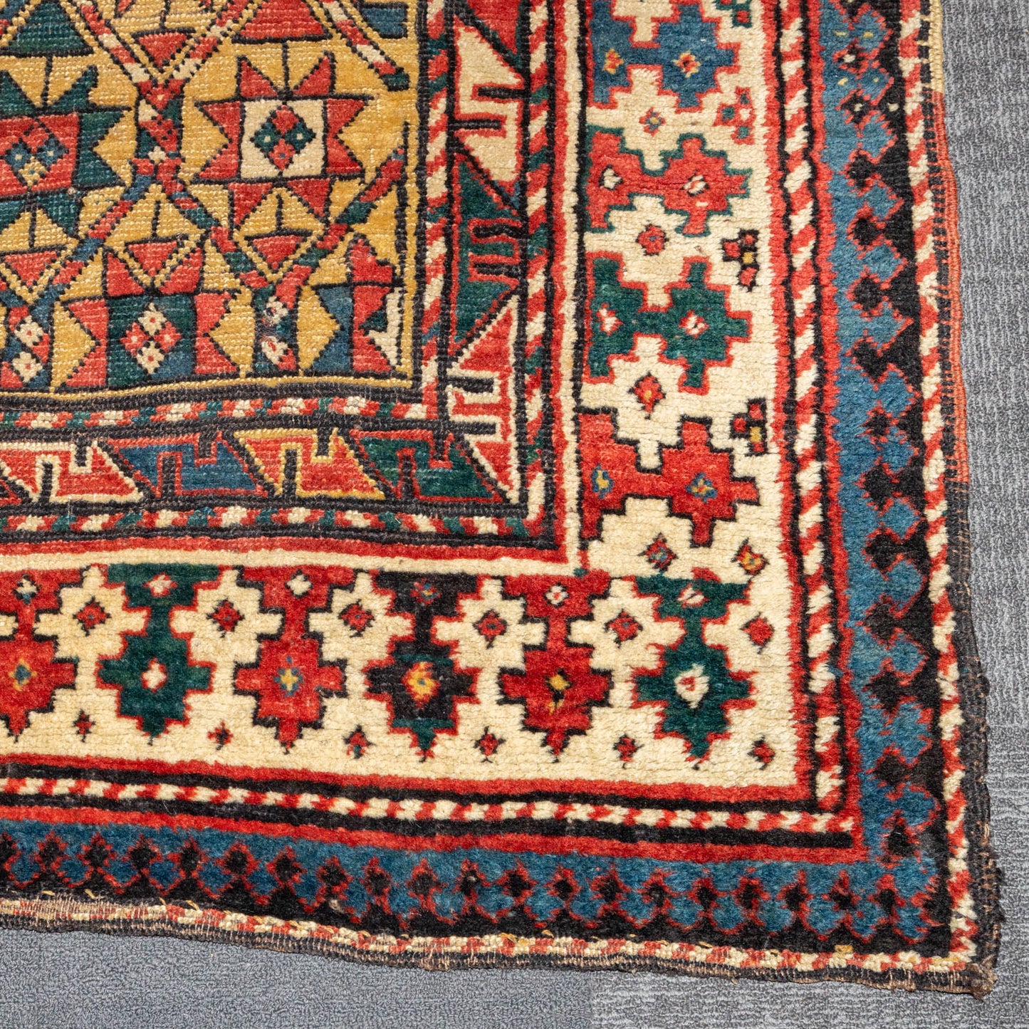 Antique Kazak Rug, Caucasus, 4.1 x 8.7