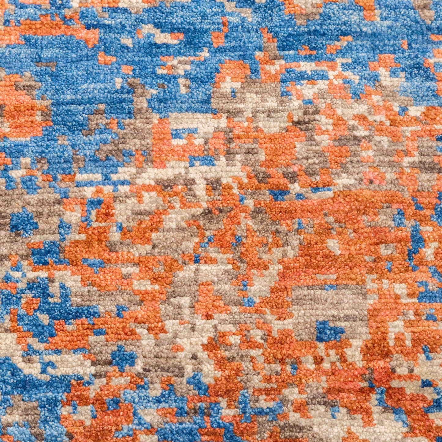 Abstract Design Rug, India, 8 x 10