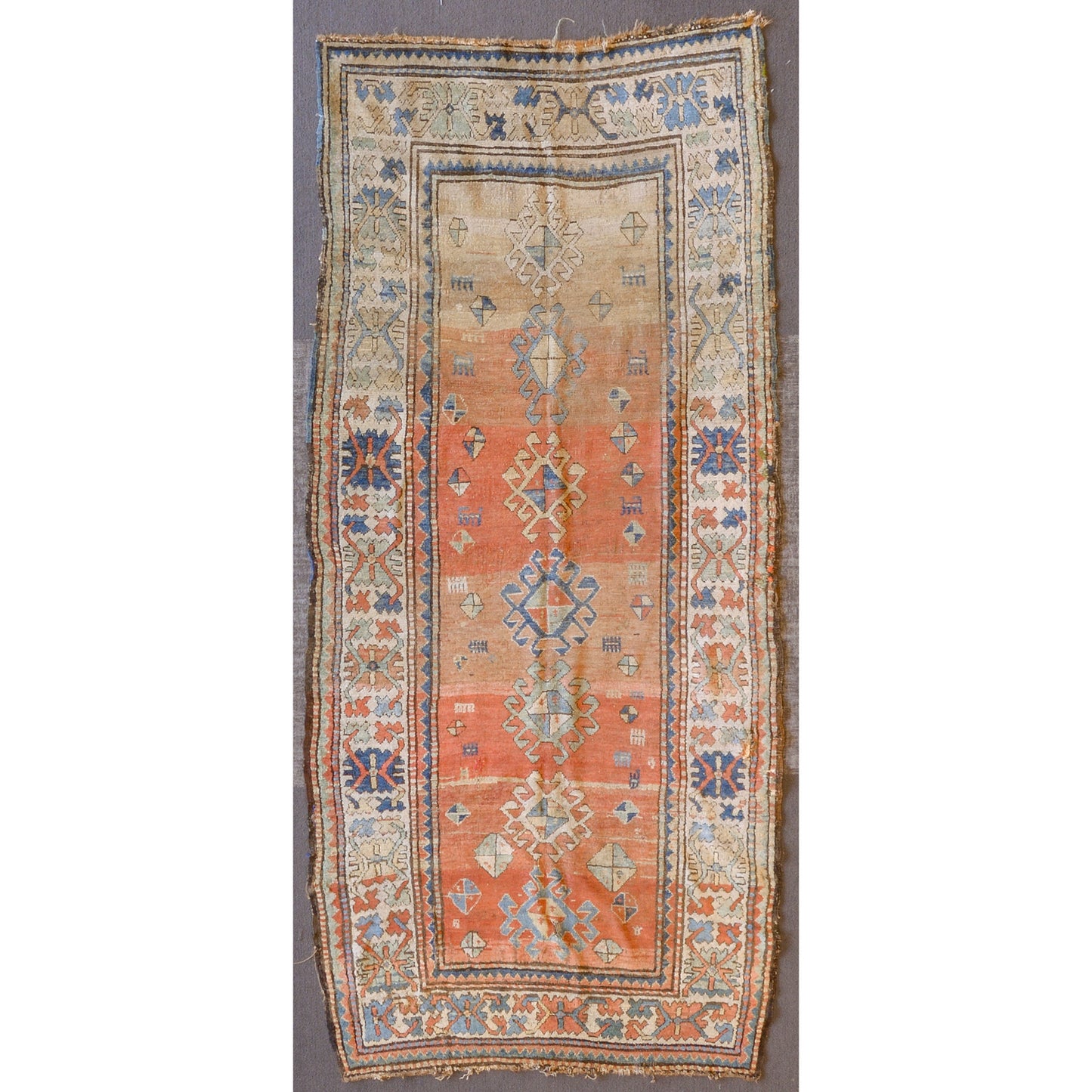 Antique Kazak Runner, Caucasus, 4.5 x 10.7