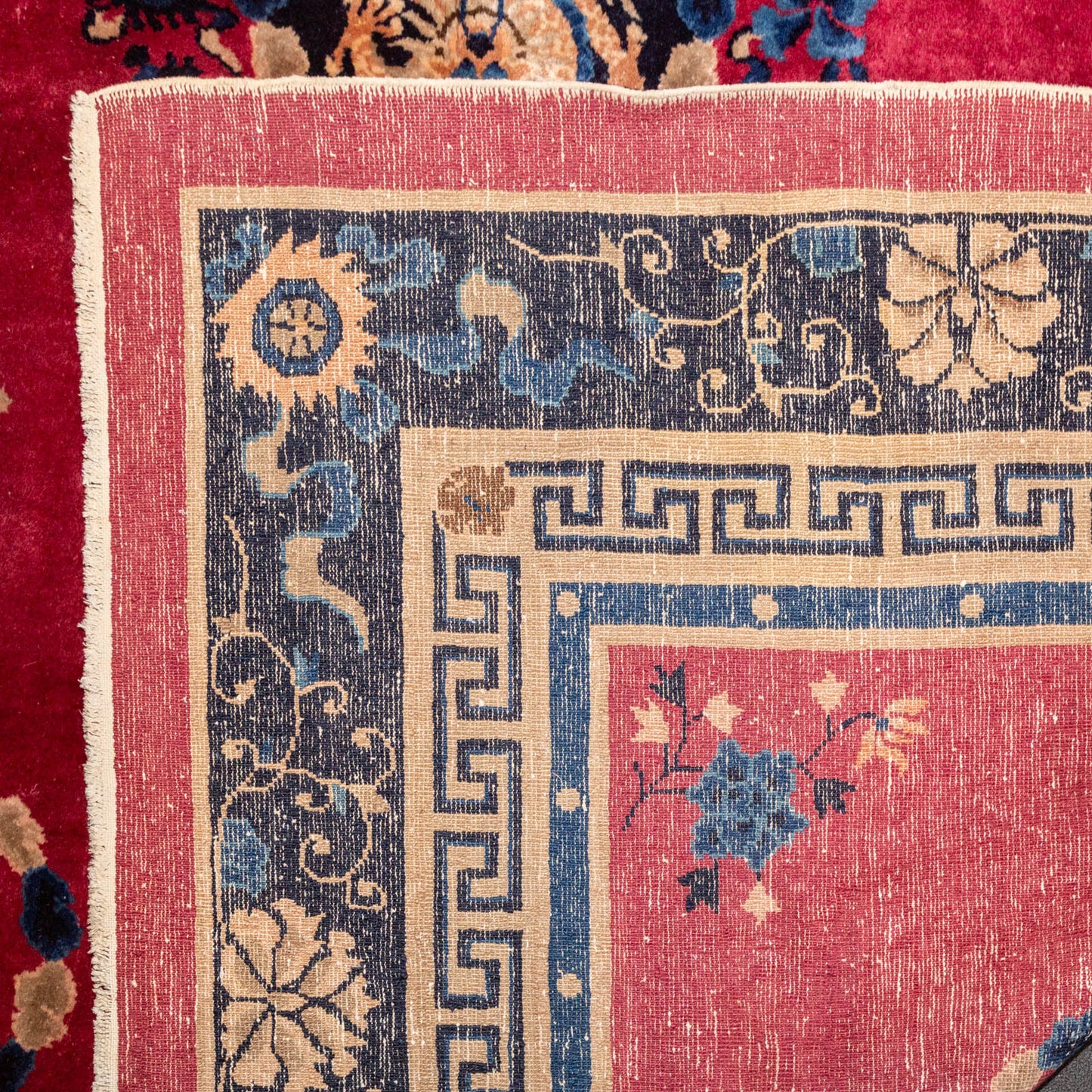 Antique Fette Rug, China, 7.11 x 9.8