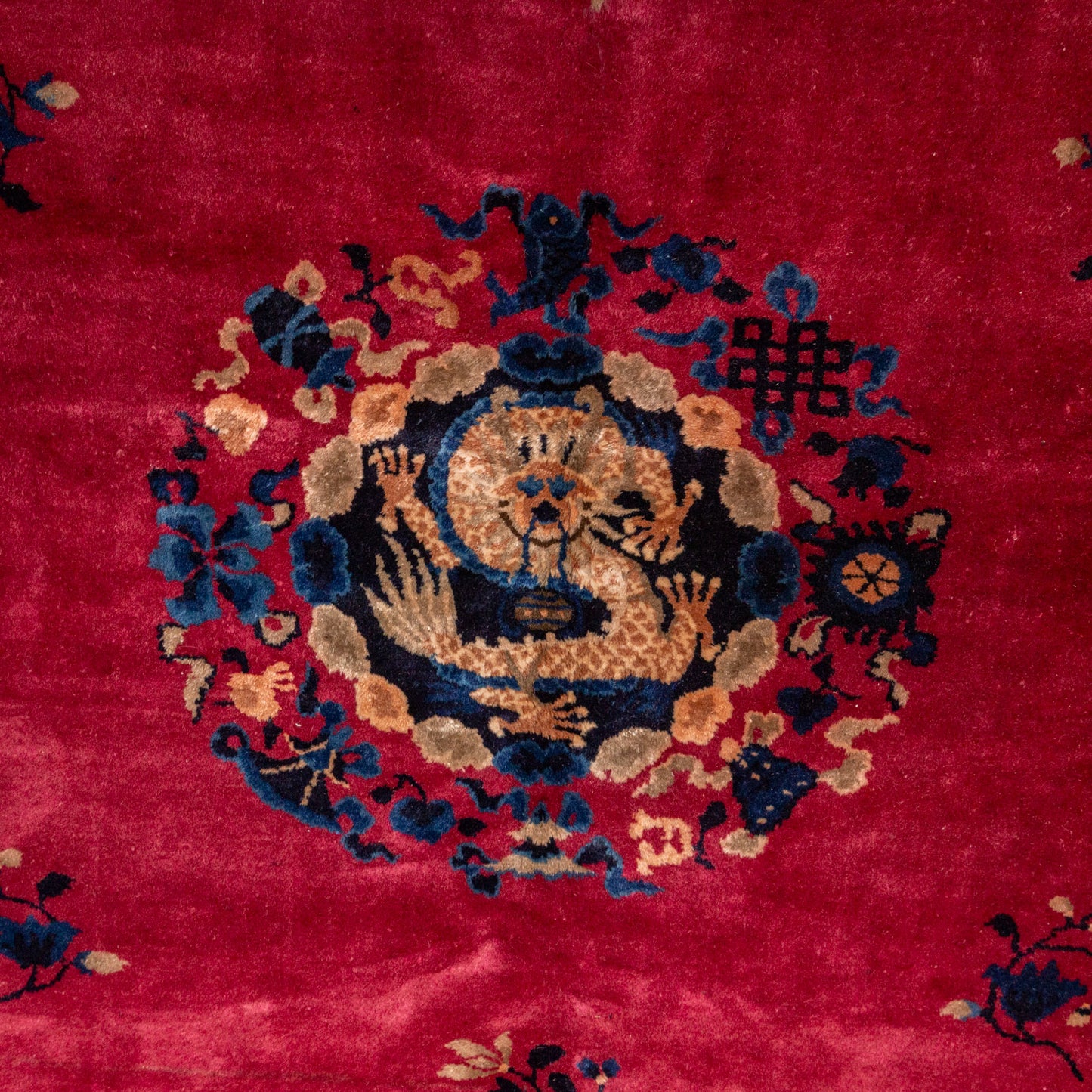 Antique Fette Rug, China, 7.11 x 9.8